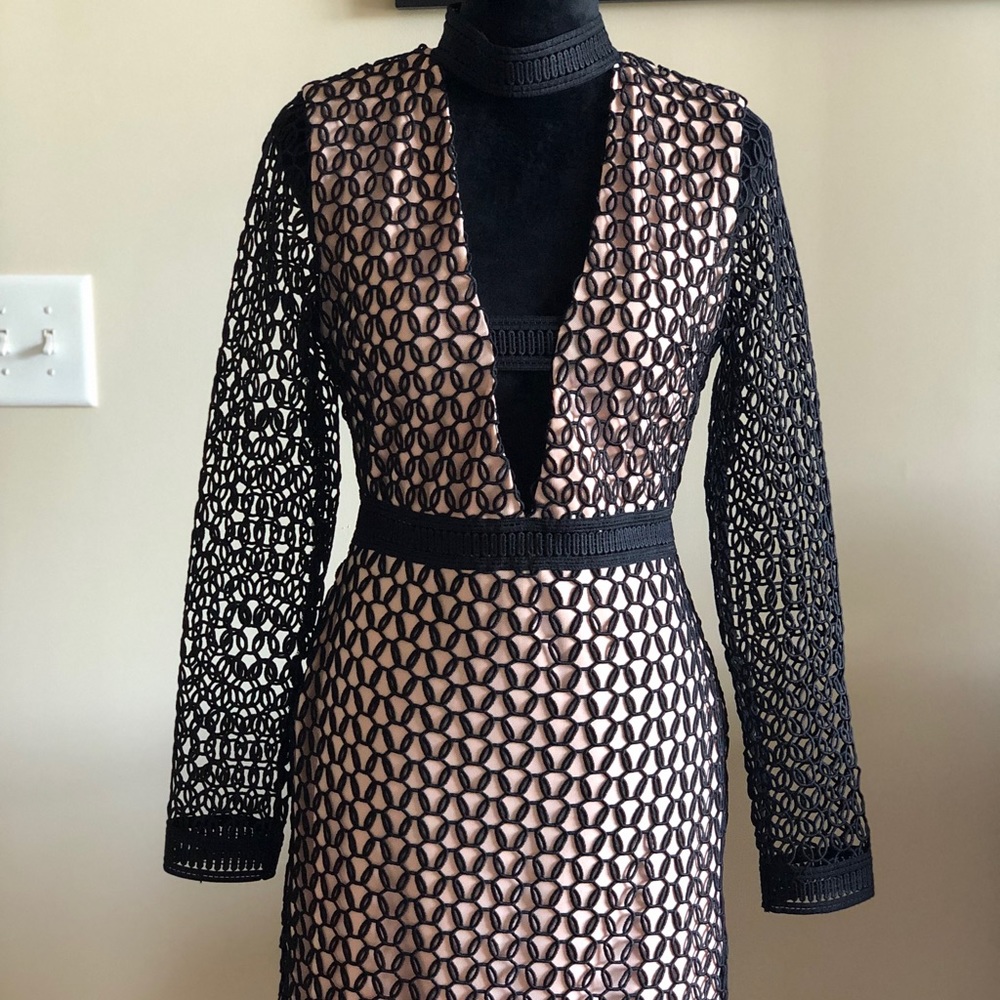 Gorgeous Black and Nude party dress